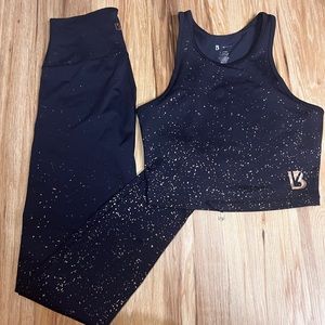 Buffbunny xsmall aurora crop and matching leggings , GUC